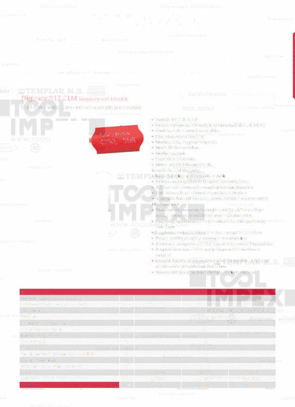 EGÉSZEN MAGASRA TOOLIMPEX A Digimar magasságmérő készülékek maximális rugalmasságot és minőséget garantálnak.