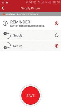 A SonoSelect az előremenő és a visszatérő vezetékhez történő konfigurálást is lehetővé teszi a 014U1963 Bluetooth-adapter és az SonoApp szervizeszköz segítségével.