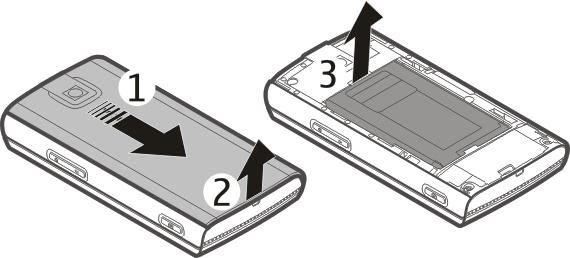 8 Használatbavétel A SIM-kártya és az akkumulátor behelyezése Megjegyzés: Mielőtt levennénk az elő- és hátlapot, kapcsoljuk ki a készüléket, és csatlakoztassuk le a töltőről vagy egyéb készülékekről.