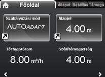 "Riasztási és figyelmeztet. beáll." 3.1.19.12.0.0 Hibajelző és figyelmeztő beállítások "Előzmények törlése" "Üzemeltetési napló törlése" "Hőmennyiség adatok törlése" "Energiafogyasztás törlése".