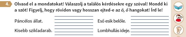 7. A különböző műveltségi területek integrálására törekedtünk a taneszközök feladataiban, amellett, hogy ezek az írással és az olvasással nagyon szorosan, nemcsak a tanmenet szintjén, hanem az