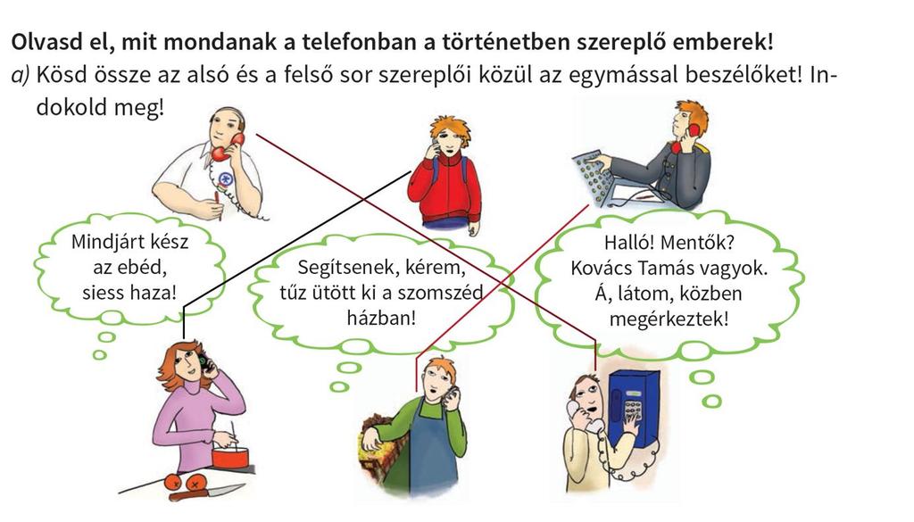 II. A gyerekek ismét párban vagy kis csoportokban dolgoznak. 1. A tanító a Tk. 10/2. feladatához hasonló feladatlapokat készít, és kinyomtatja a hiányos mondatokat. 2.