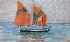 Három gyermek, 1905, 93,5 134,5 cm 905 356. Fanói kikötő, 1905, fa, 30,5 44 cm j. j. l.: Fano 905 MNG ltsz.