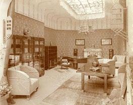 A vallás- és közoktatásügyi miniszter dolgozószobájának berendezése az 1906.