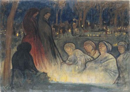 Medvevadászat Rákóczi korából, 1910 870 cm Dénes 1939. 193. sz. tétel: ismeretlen helyen OMKT 1910. téli kiállítás 25. sz., Nemzetközi vadászkiállítás Wien; (Die Erste Jagdausstellung, Wien Leipzig,.