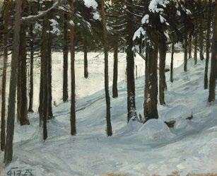 Nagyszalóki csúcs (télen), 1917, 70 100 cm j. b. l.: mon. Dénes 1939. 179. sz.