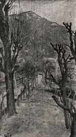 Önarckép (két gyermekével), 1918 Dénes 1939. 270. sz. tétel: özv. Kriesch Aladárné 818. Tájkép, 1918, 48 61,5 cm 918 MNG ltsz.