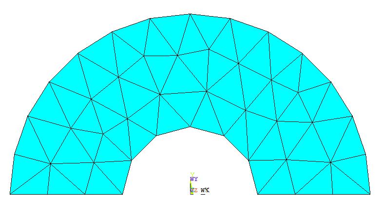 IV.1.2. Ábra: A koponya szimmetriatengelyében elhelyezett falx geometria c.