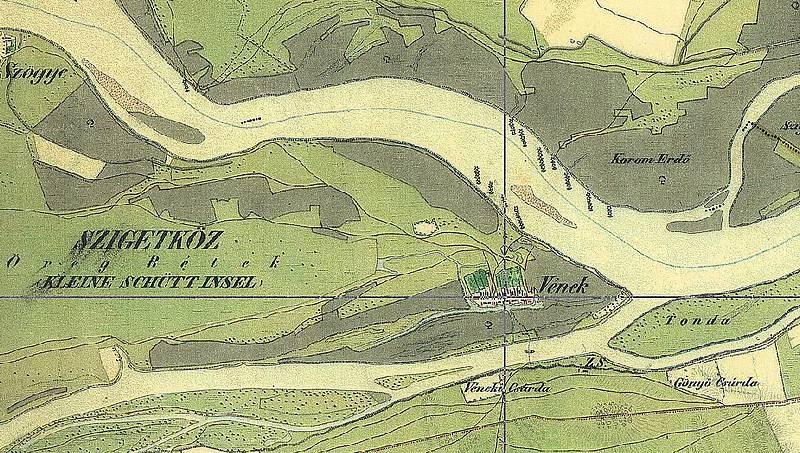 1594-ben a törökök Vének felett keltek át a Dunán, hogy a Szigetközben táborozó magyar sereget megtámadják.