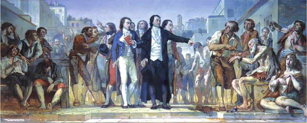 5.9. Egy lezáró-szintetizáló és új utakat kereső reformer: Philippe Pinel (1745 1826) 111 Ma már tudható, hogy ez a vészjósló látogatás soha nem történt meg, ez is szerves része a Pinel alakja köré