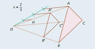 Definíció: Hasonlónak nevezünk két alakzatot, ha van olyan hasonlósági transzformáció, amely egyik alakzatot a másikba viszi át. Jele: ~ Háromszögek hasonlósága 1.