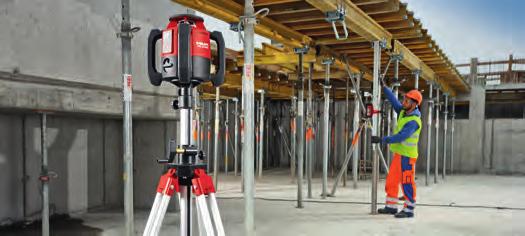 lézervevővel, a Hilti PR 30-HVS forgólézer létrehozza a tökéletes, megbízható rendszert a szintezési, sorbeállítási és derékszögelési feladatok egész sorához Tartósnak készült - az új tervezésű,