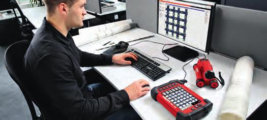 Ferroscan rendszer PS 250 Detektáló rendszerek Acélbetét ellenőrzés és elemzés Szerkezetértékelési jelentés létrehozása, beleértve a statisztikákat és a legfeljebb 45x45 m-es területek nézeteinek