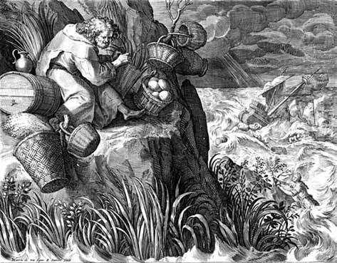 Nyolc kategóriába sorolta a kísértéseket (a démonokat), amelyeket fel kell ismerni és le kell győzni, hogy a bűnt elkerülhessük. Egyiptomban hunyt el 399-ben vagy 400-ban.