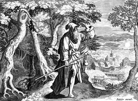 12. Johannes és Raphael Sadeler: Mutius remete, 1585 1586. Rézmetszet, papír 11. Huetter Lukács: Mutius remete, 1749 1760 között. Fa, olaj.
