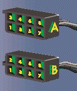 A kábelezés alkalmas mind az 1-es, mind a 2-es rekesz áramellátására. A csatlakozók lábkiosztása A1: Használaton kívül. A2: Használaton kívül. A3: Használaton kívül. A4: (+) Állandó.