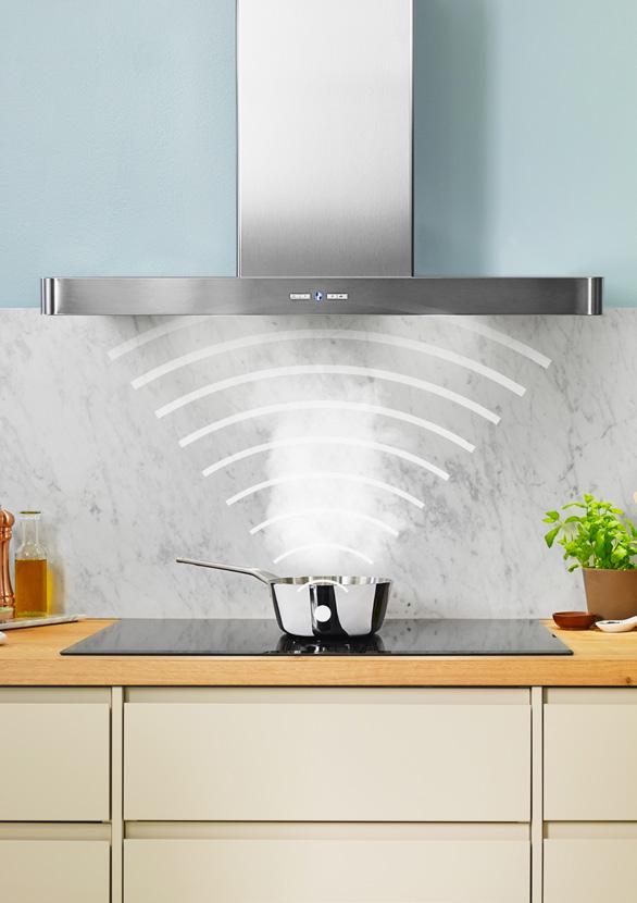 Hob2Hood Hob2Hood rendszerű ok A Hob2Hood rendszerű főzőlapok infravörös kapcsolaton keresztül, automatikusan kommunikálnak a Hob2Hood rendszerű elszívókkal.