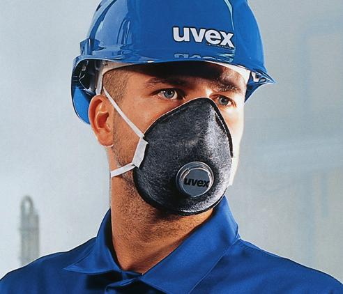 uvex silv-air p FFP 1 és FFP 2 előformázott maszkok Körben puha anyagszélek a nagyobb kényelemért.