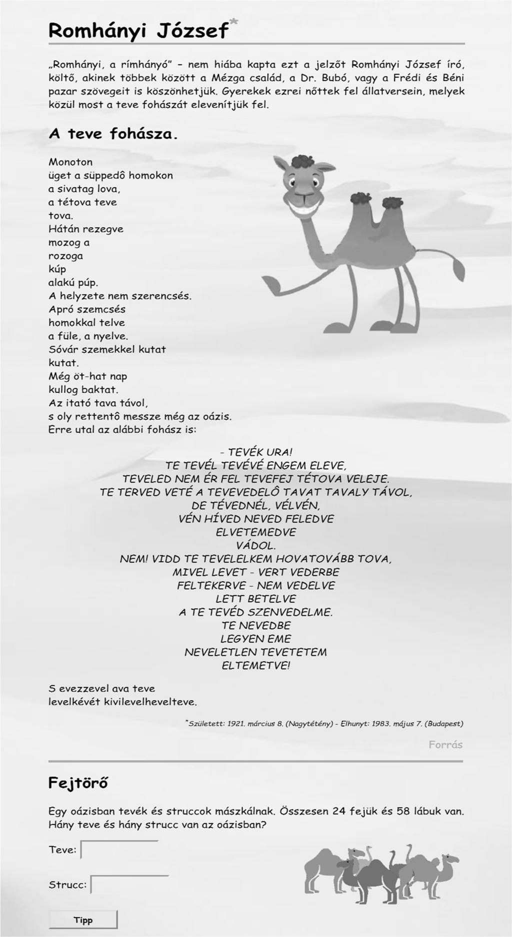 MINTA A FELADATHOZ: Forrás: www.hirlevelplusz.