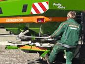 Hydro 128 szakasz ZA-TS Hydro, ZG-TS Hydro A ZA-TS műtrágyaszóró az Argus rendszerrel szerelhető fel a szórófiókok regisztrálásához.