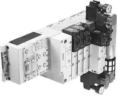 9.10. ábra: CPX-VTSA szelepsziget CPX elektromos terminál A pneumatikus és elektromos vezérlések könnyű és egyszerű csatlakoztatására használhatjuk az automatizálási rendszerekben.
