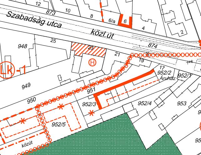 HELYI VÉDETTSÉGŰ ÉPÍTMÉNYEK CÍM Szabadság u. 23. 949 hrsz.