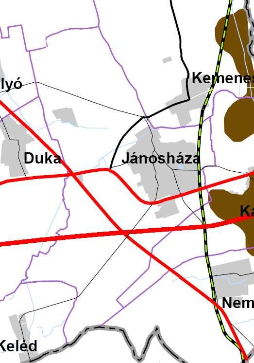 Jánosház város településrendezési eszközeinek módosítás 20. decemer 3. s megye TT II/4. sz. tervlp Tájképvédelmi övezet területe OTrT 4/A.