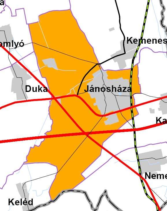 Jánosház város településrendezési eszközeinek módosítás 20. decemer 3. s megye TT II/6. sz.