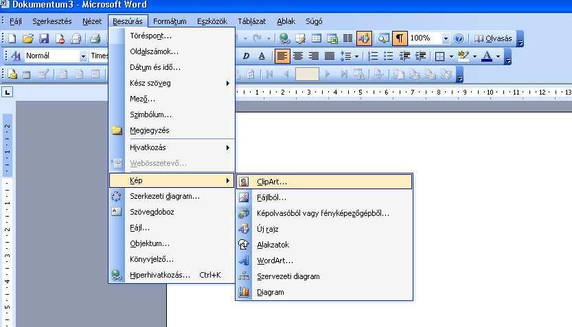 Képek és rajzobjektumok beszúrása Dokumentumainkat színesebbé tehetjük különféle rajzok, képek beszúrásával.