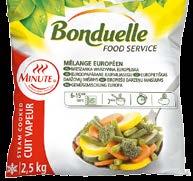 'MINUTE' Új Nyár ízei zöldségkeverék(brokkoli, karfiol, sárgarépa, zöld cukkini karika)'minute' Panírozott brokkoli (készlet erejéig) 7x1 kg Új/Akció Romanesco karfiol (40-60 mm) Panírozott karfiol