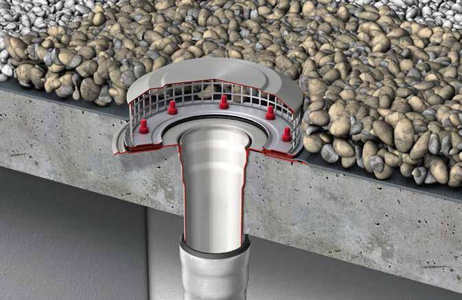 Tetőösszefolyó rendszer Beépítési javaslat Beépítési javaslat - Betontető Lapostető vízelvezetése ACO Spin rozsdamentes acél összefolyórendszerrel 1 a 370 110 