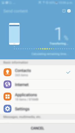 vagy adatai biztonsági mentéséből a Samsung Cloud segítségével.