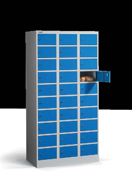 20 Kistáska, váltócipő, mobiltelefon? A metalobox kisrekeszes értékmegőrzőiben mindez jó helyen van.