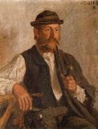 tagokkal, kalapált és vésett vas veretekkel, bőr kárpitozással ebédlőszekrény: m: 240 cm, sz: 207 cm, mé: 66 cm asztal: 80 cm, lap: 110 160 cm székek: m: