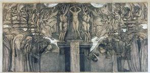 Terv a Zeneakadémia első emeleti freskójához, 1907 olaj, vászon, 57 98 cm j. b. l.: mon. 907 GVM ltsz.: 86.279 Dénes 1939. 150. sz.