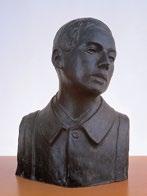 Mihály Rezső, (Rudolf, Rudi, Tanulmányfej), 1909 bronz, m: 44 cm, mé: 21,5 cm, szé: