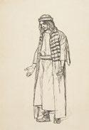 Falusi utca póznákkal, bárányokkal, asszonyokkal és gyerekekkel, 1912 akvarell, papír, 295 228 mm j.