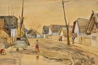 Út Hági felé, 1917 olaj, vászon Dénes 1939. 198. sz. tétel: ismeretlen helyen (1910-re datálva) irodalom: OMKT 1917. tavaszi kiállítás 152. sz. (eladó) 786.