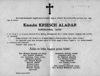 A Székely és a Kriesch család közeli kapcsolatot tart fenn.