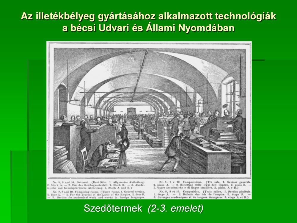 A szedőtermekben készültek a magasnyomtató eljáráshoz a nyomóformák.