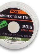 3kg) CAMOTEX SOFT Ultra-lágy bevonatos fonott előkezsinór, mely tökéletes választás süllyedő vagy pop-up szerelékekhez Lágyságának köszönhetően könnyedén összekeverhető a bevonat nélküli zsinórokkal
