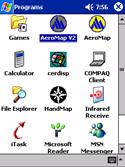 Keresse meg az AeroMap V2 ikont és érintse meg. Elindul az alkalmazás. A Splash Screen a program betöltése alatt látszódik.