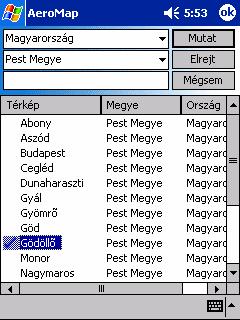 3.1.11 Memóriakártya Az AeroMap képes egyes általában sok helyet foglaló adatokat a rendelkezésre álló memóriakártyákon tárolni. Ezek elsősorban a térképek és a domborzati adatok.