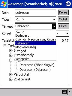 hogy minél inkább hiányos keresési adatokat adunk meg (pl. rövid városnév vagy csupán néhány kezdőbetű), a keresési idő megnőhet.