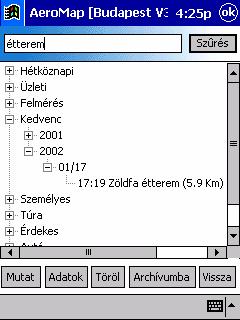 9 Nyomvonalkezelő A nyomvonal kezelő segítségével a megtett útjainkat tarthatjuk nyilván.