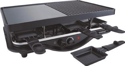 bar gőznyoás Cikkszá: 1247639 STEB RC 28 RCLETTE sütési felület: 45 c x 30 c 8 raclette serpenyővel Cikkszá: