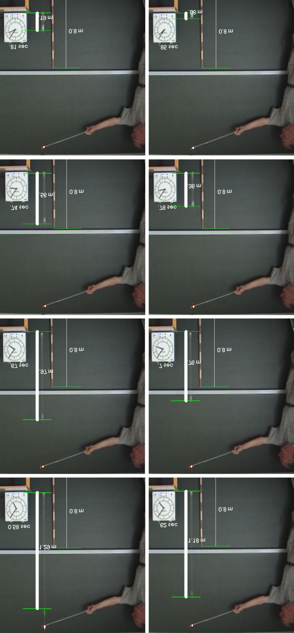 rezgéseket leíró alábbi lineáris inhomogén differenciálegyenlet-rendszert kapjuk: mẍ 1 = F mg d x 2 x 1 mẍ k = mg d x k 1 x k d x k x k 1 (1) mẍ N = mg d x N x N 1, ahol F a fonál által kifejtett