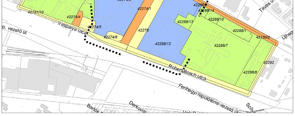Tulajdonvizsgálat HRSZ Terület m 2 Tulajdonos 42150/2 23900 közterület Budapest Főváros Önkormányzata 42150/4 38023 közterület Budapest Főváros Önkormányzata 42151/10 17758 közterület Budapest