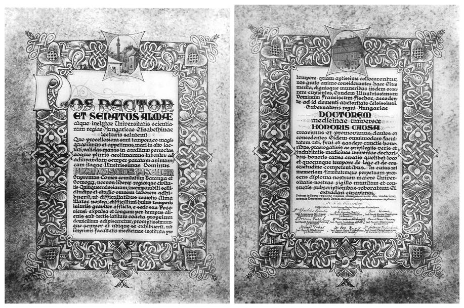 Schmelczer-Pohánka Éva A latin szöveget Prof. Dr. Hodinka Antal egyetemi tanár (Erzsébet Tudományegyetem Bölcsészet-, Nyelv- és Történettudományi Kar) írta.