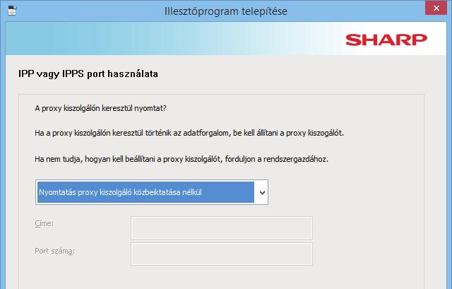 Tartalomjegyzék Windows / A telepíteni kívánt szoftver kiválasztása A nyomtató meghajtó / PC-Fax illesztőprogram telepítése (normál folyamat) Egyéni telepítés Az IPP vagy az SSL funkció használata a